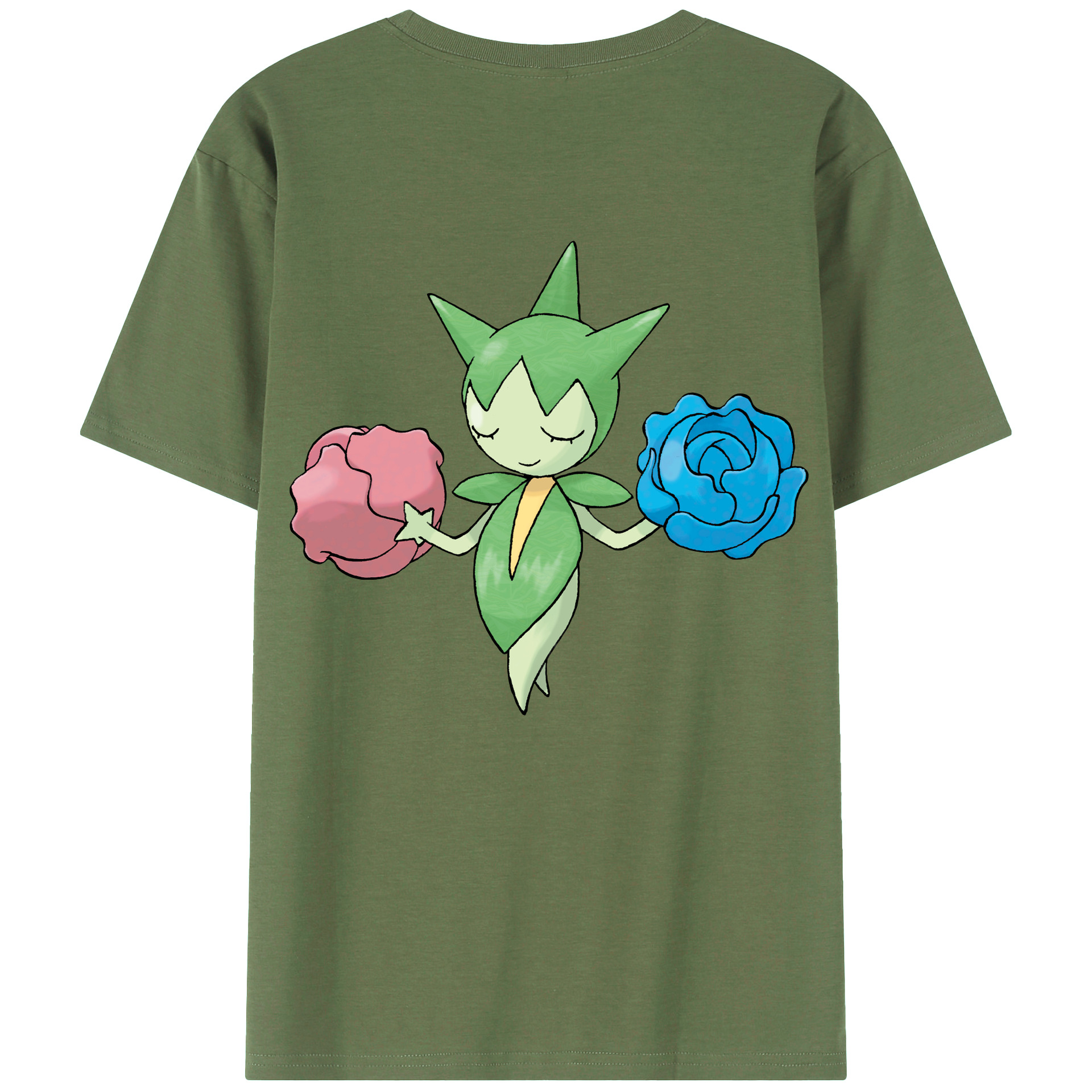 （画像用） ポケットモンスター Pokémon 綿100％ メンズ半袖Tシャツ（バックプリント） 通気性
